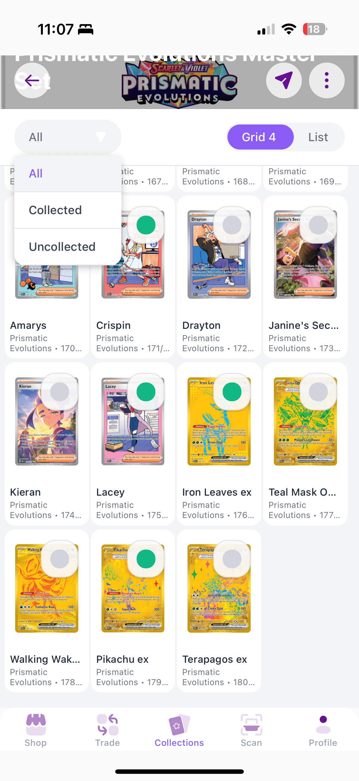 Collection Progress - Track Your Cards